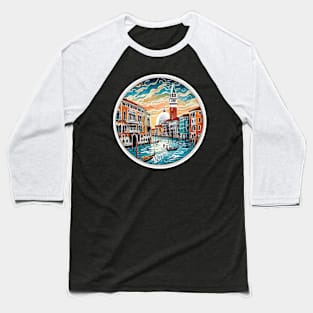 Vintage Retro Sticker - Venice Italy Serenity Baseball T-Shirt